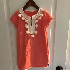 Crewcuts Coral Dress with White Fringe